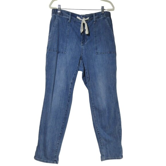 JUDY BLUE Jeans 16W Elastic Waist High Rise Cargo Tapered Medium Wash  JB88496 - Picture 1 of 10